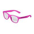 Pink Kids Size Retro Clear Lenses Sunglasses